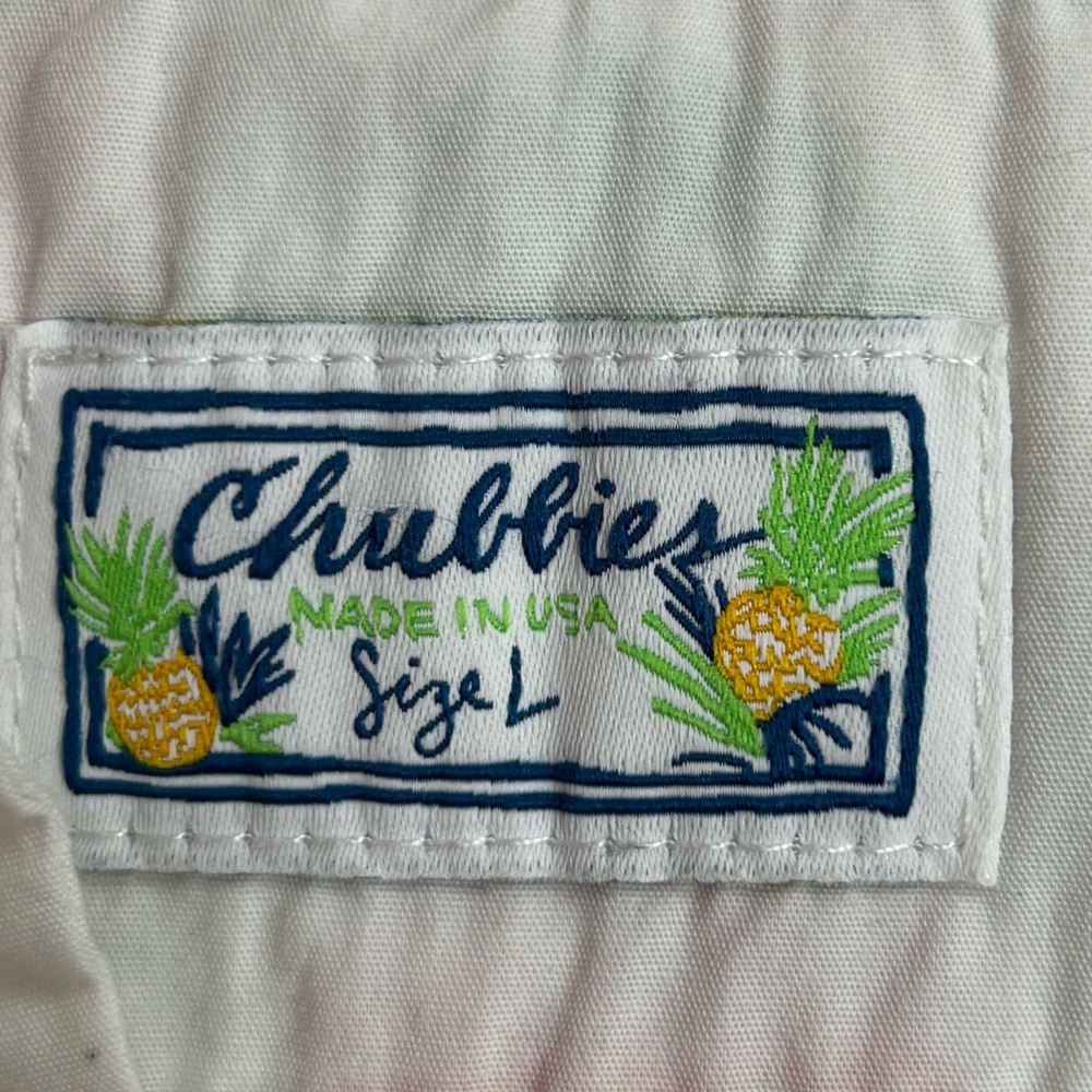 Chubbies‎ Women’s Pineapple Print Chino Flat Front Shorts Sz L - Picture 6 of 6